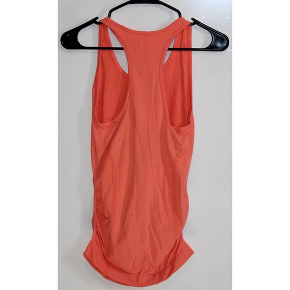 Women's Athleta Orange Speedlight Ruched Side Stretchy Workout Tank Top Size XS - Picture 2 of 2